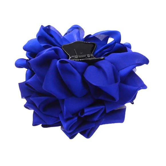 4 Pcs Large Silk Flower Bow Hair Claw Jaw Clips For Women Hair clamps main image 5